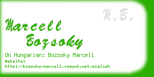 marcell bozsoky business card